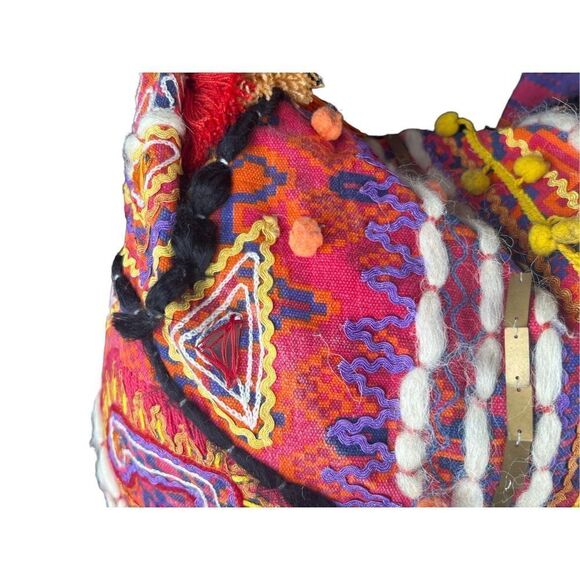 Revolve Stela9 krishna boho hippie festival duffle shoulder bag travel pink - Picture 2 of 9